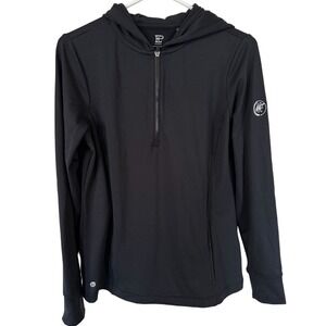 EP NY Ladies Hooded Zip Pullover Black UV50+ Solar Tech Golf Hoodie 5210NLA M z1